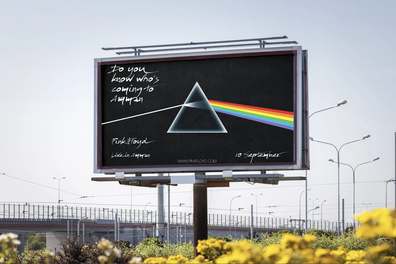 Billboard with the prism