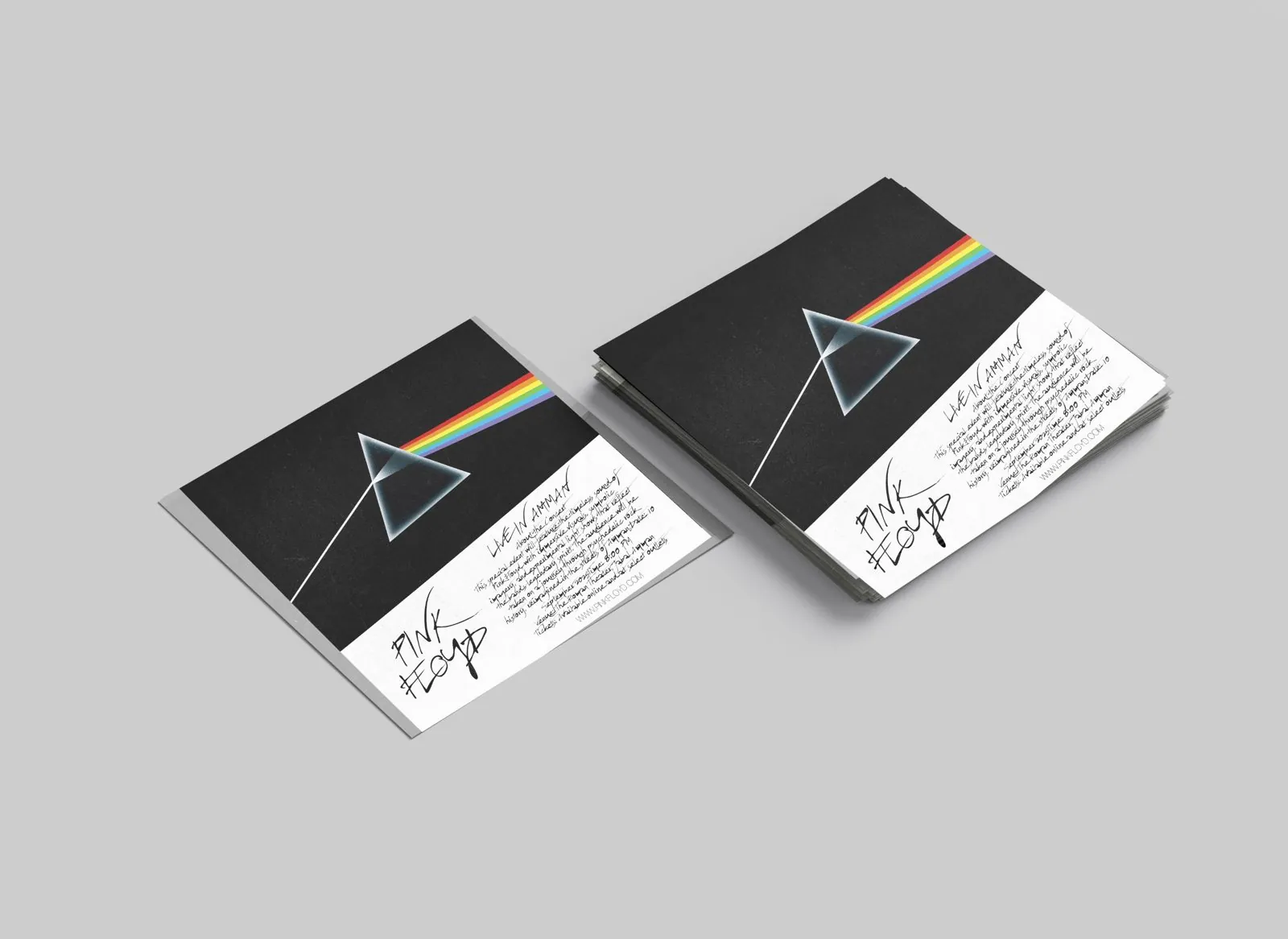 Two printed flyers